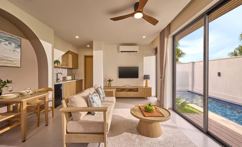 Biệt thự cao cấp 1 phòng ngủ có hồ bơi riêng